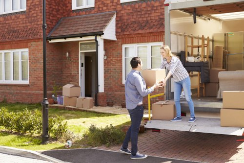 Removal van handling student property access in Abbeywood