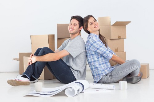 Removal van packed for a family house move in Abbeywood