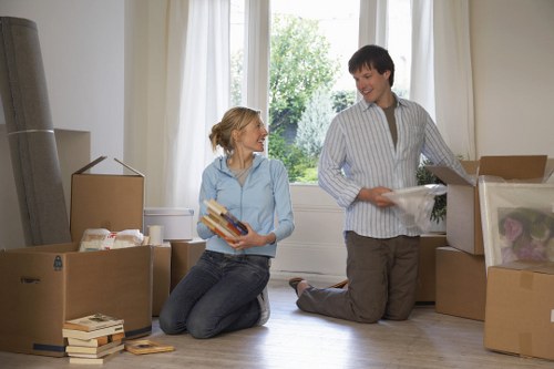 Local removal van loading household belongings for an Abbeywood move