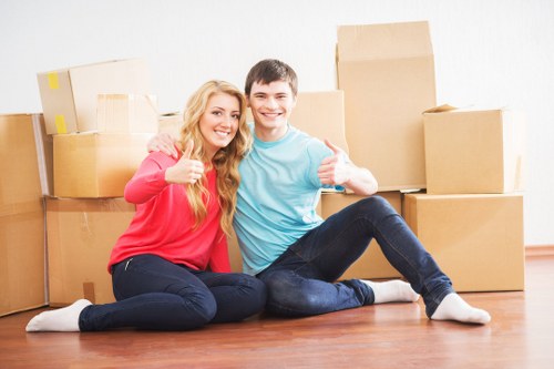 Van service helping with household items and boxes in Abbeywood