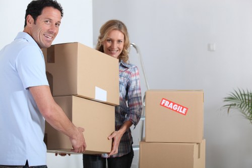 Packing and handling office furniture during an Abbeywood commercial move